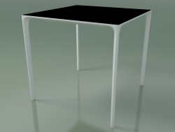 Quadratischer Tisch 0800 (H 74 - 79 x 79 cm, Laminat Fenix F02, V12)