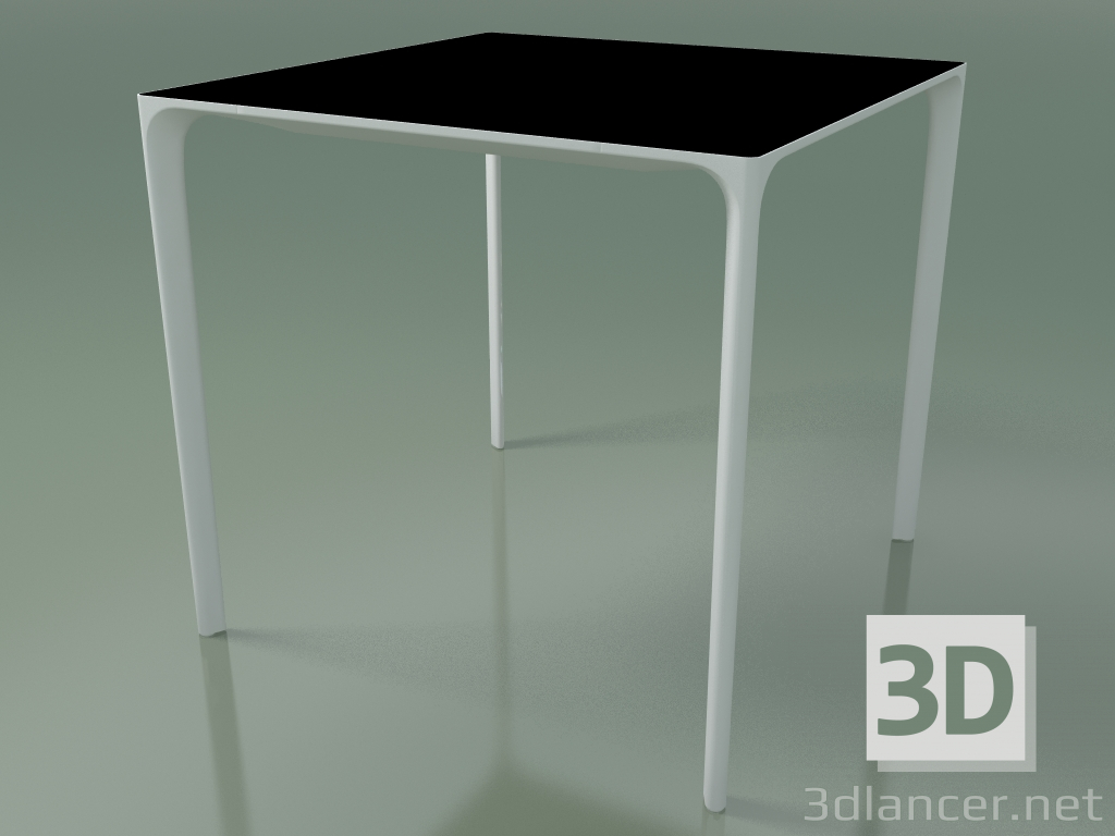 3D Modell Quadratischer Tisch 0800 (H 74 - 79 x 79 cm, Laminat Fenix F02, V12) - Vorschau