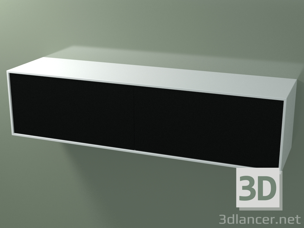 3D modeli Çift kutu (8AUFВA02, Glacier White C01, HPL P06, L 144, P 36, H 36 cm) - önizleme