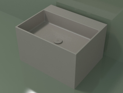 Vasque à poser (01UN32302, Argile C37, L 60, P 48, H 36 cm)