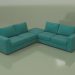 3d model Corner sofa with pouffe Morti (Lounge 20) - preview