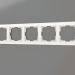 3D Modell Rahmen für 5 Pfosten Snabb Basic (weiß) - Vorschau