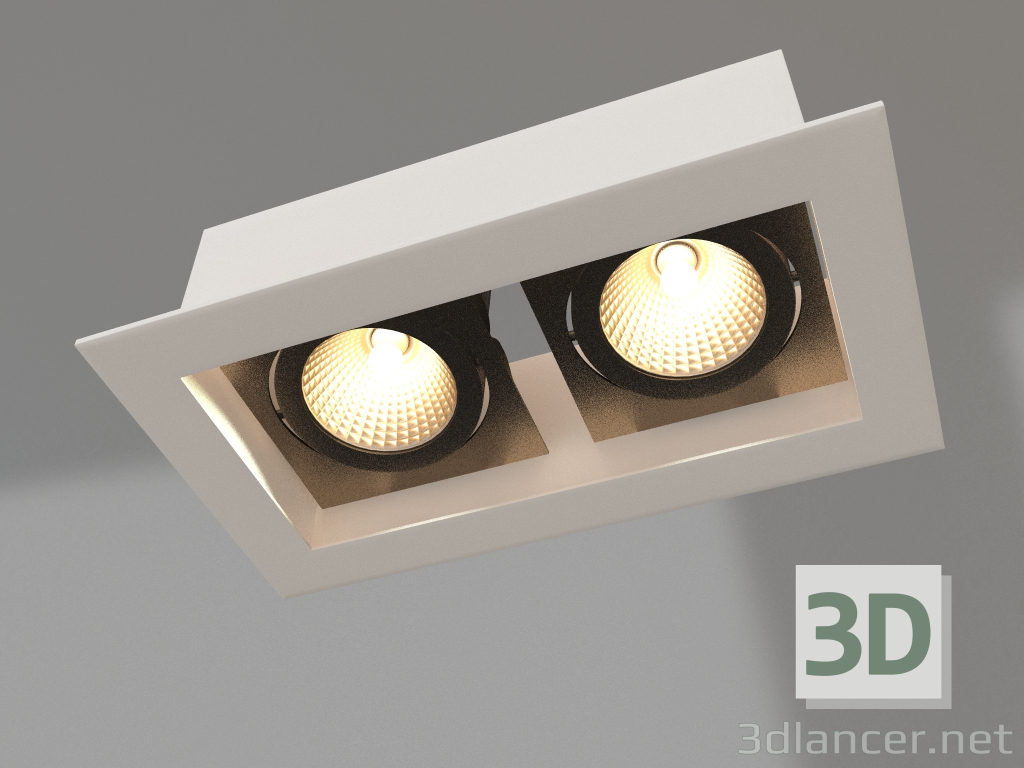 3d model Lámpara CL-KARDAN-S180x102-2x9W Día (WH-BK, 38 grados) - vista previa