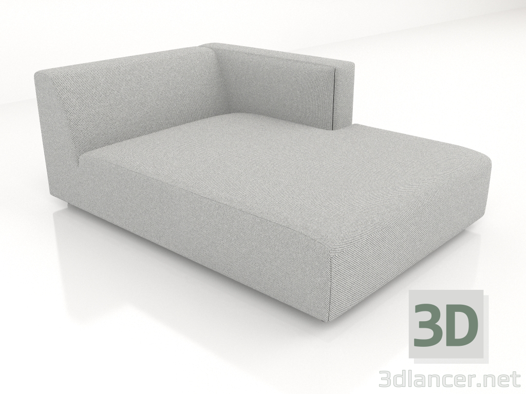 3d model Chaise longue (XL) 103x175 with an armrest on the right - preview