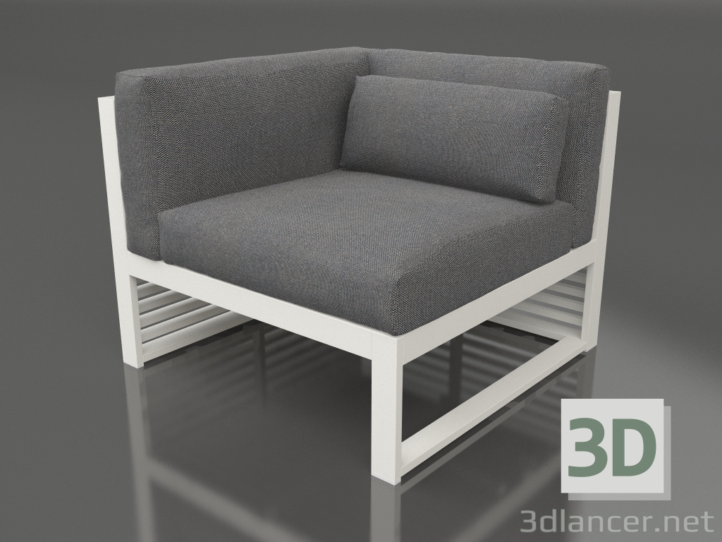 modèle 3D Canapé modulable section 6 gauche (Gris agate) - preview