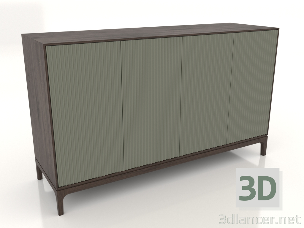 3d model TV stand FARGO with milled facades 1600x500x950 mm (olive, dark oak, option 1) - preview 3d model TV stand FARGO with milled facades 1600x500x950 mm (olive, dark oak, option 1) - preview