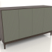3d model TV stand FARGO with milled facades 1600x500x950 mm (olive, dark oak, option 1) - preview
