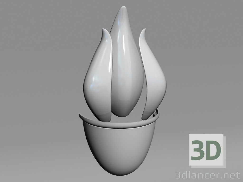 3d model Sconce cold flame mb10606-3b - preview