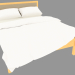 3d модель Кровать двуспальная 174х214х95 (7230-04) – превью