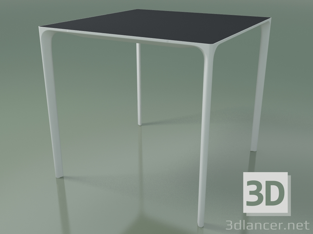3D Modell Quadratischer Tisch 0800 (H 74 - 79 x 79 cm, Laminat Fenix F06, V12) - Vorschau