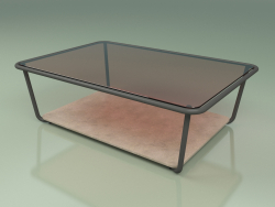 Mesa de centro 002 (vidro bronzeado, fumaça de metal, pedra Farsena)