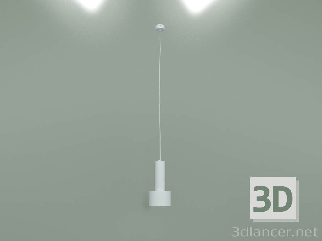 3d model Luminaria LED suspendida DLR033 (blanco-cromo) - vista previa