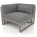 3D Modell Modulares Sofa, Abschnitt 6 links (Quarzgrau) - Vorschau
