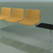 3d model Bench 2037 (triple, with a table, with leather upholstery) - preview
