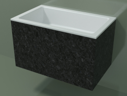 Wall-mounted washbasin (02R132101, Nero Assoluto M03, L 60, P 36, H 36 cm)