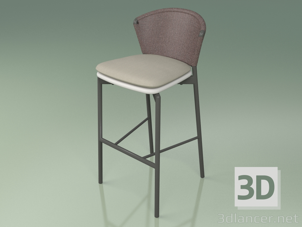 modèle 3D Tabouret de bar 050 (Marron, Métal Fumé, Résine Polyuréthane Gris) - preview