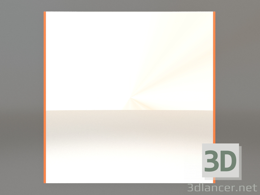 3 डी मॉडल मिरर ZL 01 (800х800, चमकदार चमकीला नारंगी) - पूर्वावलोकन