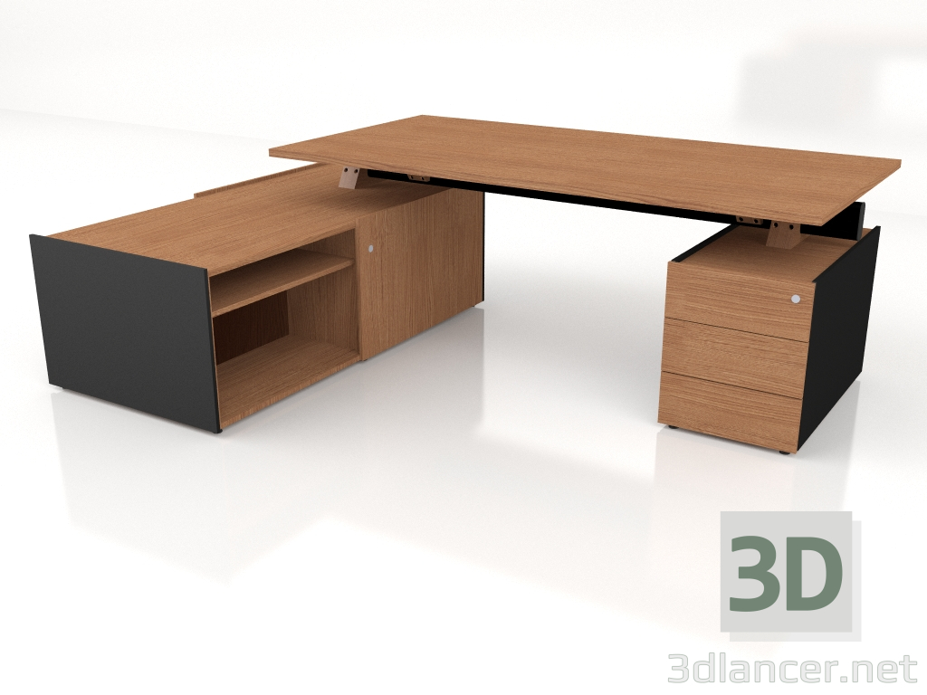 modèle 3D Table de travail Viga Executive V38L (2344x1801) - preview