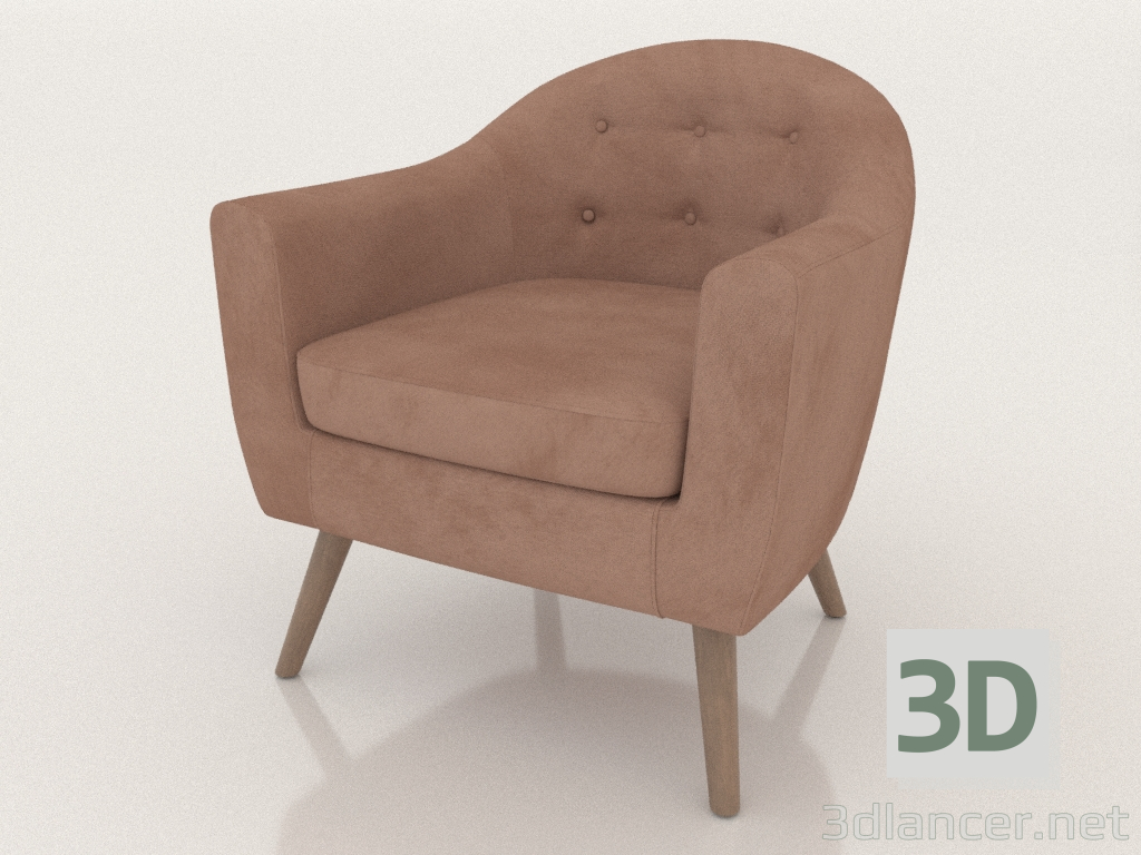 3D Modell Sessel Florence (Koralle) - Vorschau