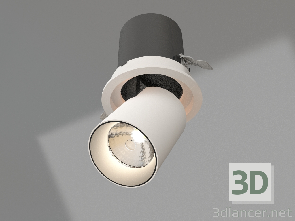 3D Modell Lampe LTD-PULL-R100-10W Warm3000 (WH, 24 Grad, 230V) - Vorschau
