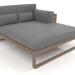 3d model XL modular sofa, section 2 right, high back, artificial wood (Bronze) - preview
