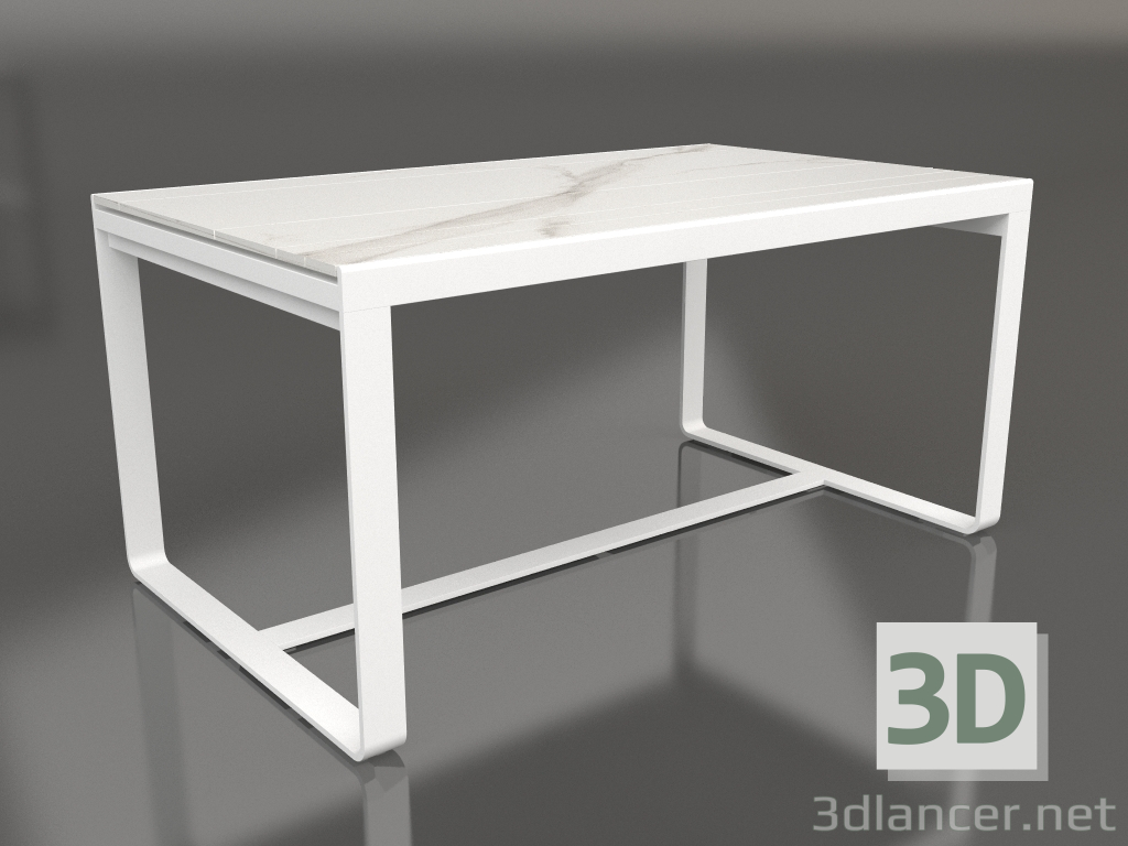 modello 3D Tavolo da pranzo 150 (DEKTON Aura, Bianco) - anteprima