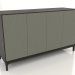3d model TV stand FARGO with milled facades 1600x500x950 mm (olive, wenge oak, option 1) - preview