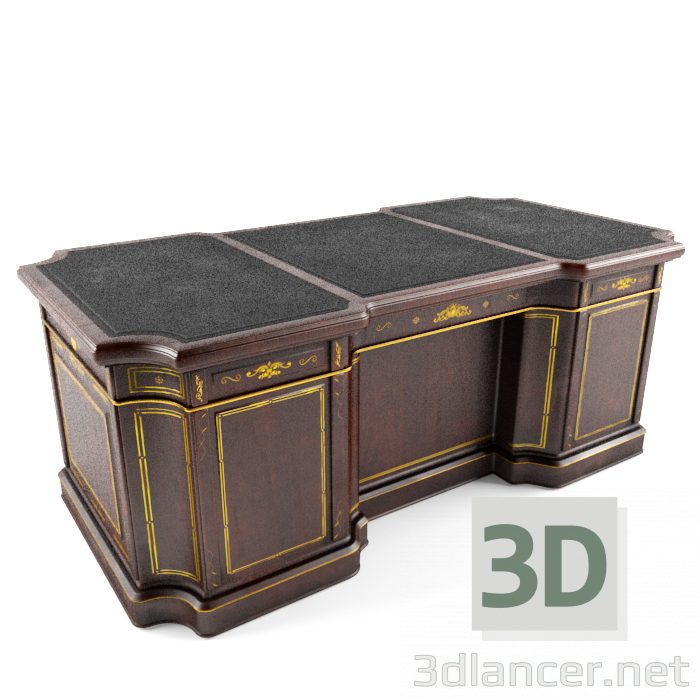 3d Classic Written Table model buy - render