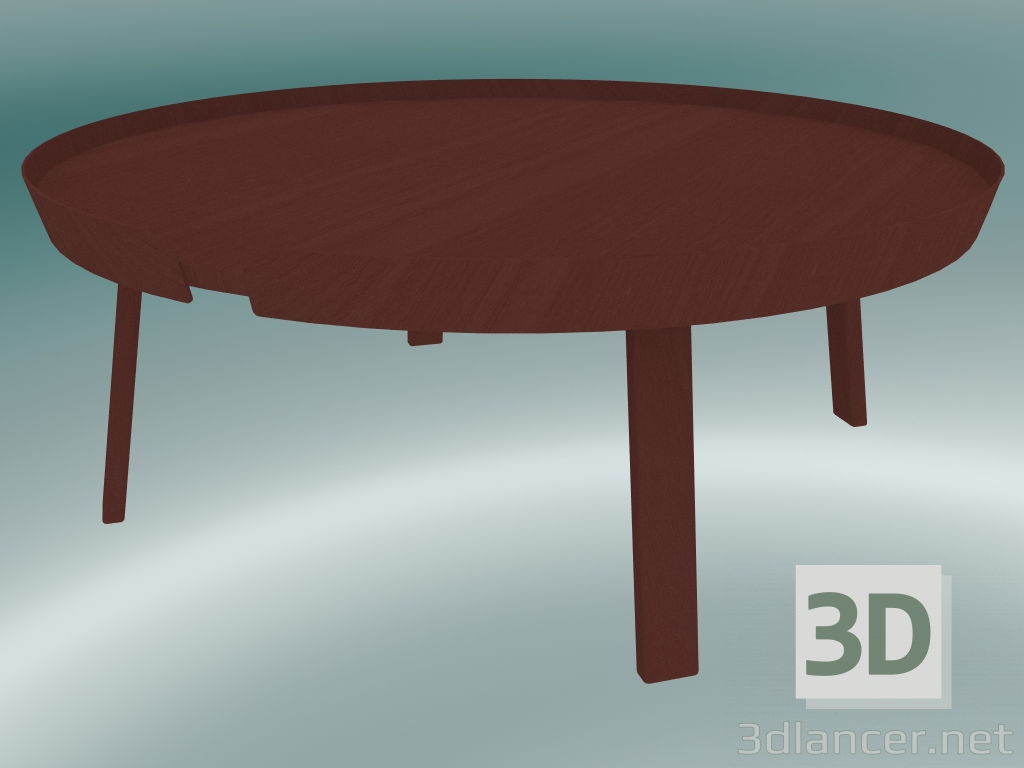 modello 3D Tavolino Around (Extra Large, Rosso scuro) - anteprima