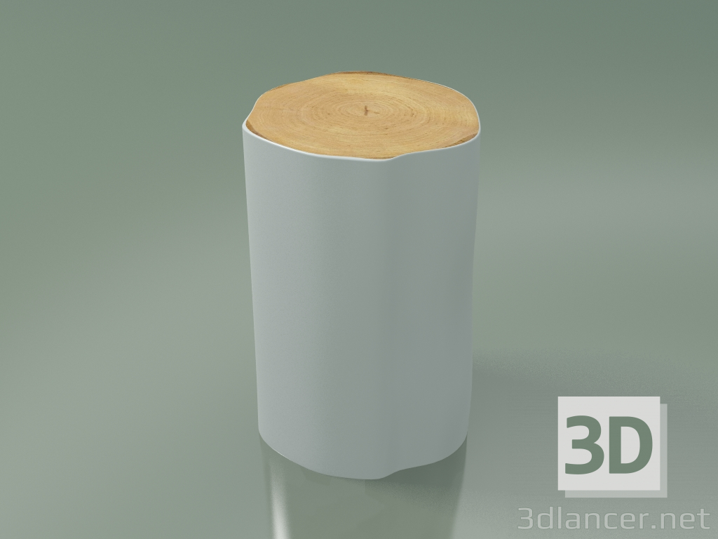 modello 3D Tronco sezione faggio (S, bianco lucido) - anteprima
