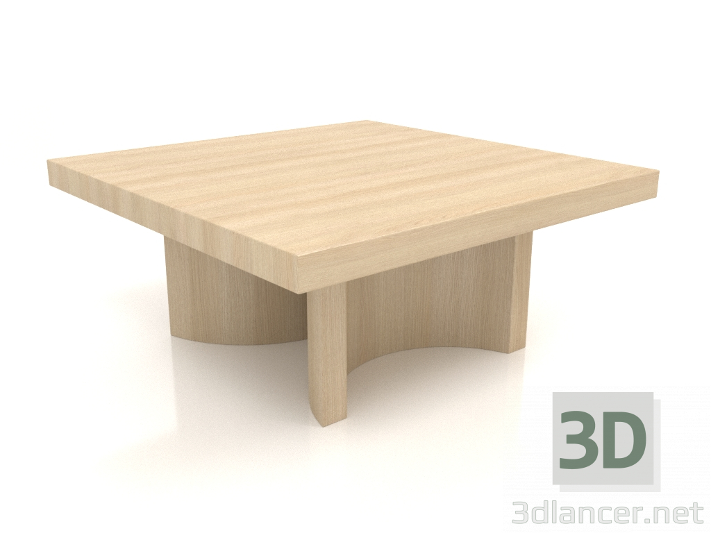 modello 3D Tavolino JT (800x800x350, legno bianco) - anteprima