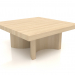 modello 3D Tavolino JT (800x800x350, legno bianco) - anteprima
