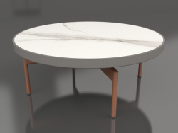 Round coffee table Ø90x36 (Quartz gray, DEKTON Aura)