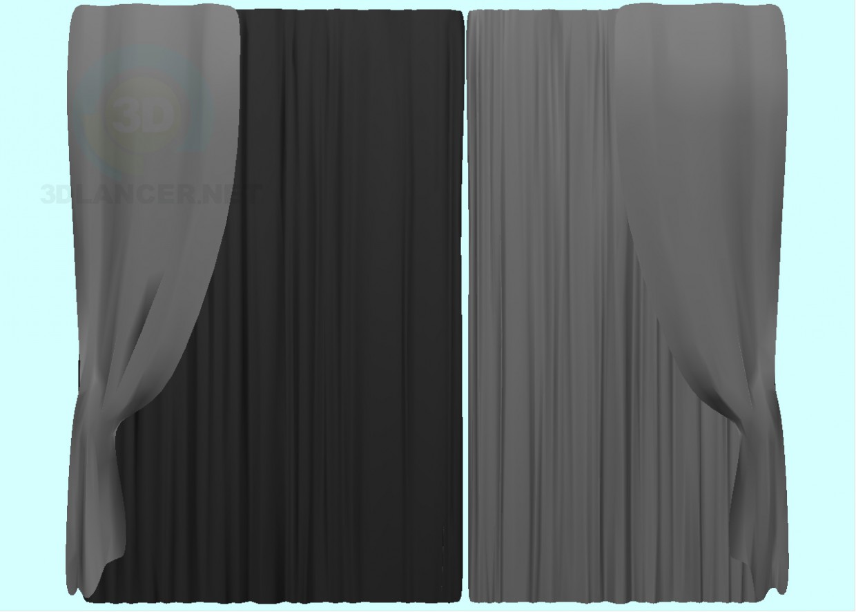 3d model curtains - preview 3d model curtains - preview