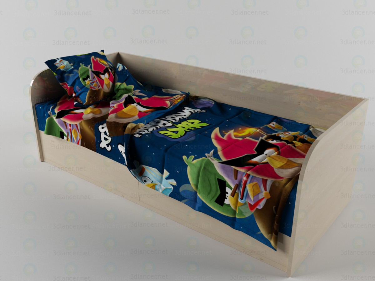 modelo 3D Cama para niños - escuchar modelo 3D Cama para niños - escuchar