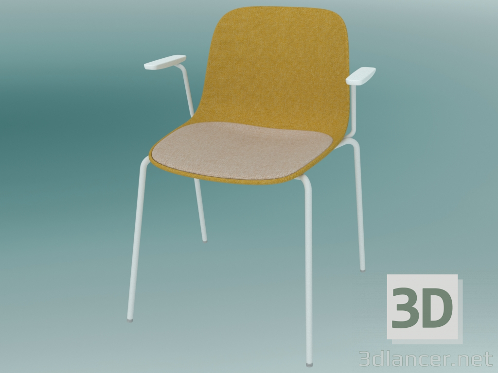 3D Modell Stuhl mit Armlehnen SEELA (S316 mit Polsterung) - Vorschau