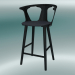 modèle 3D Chaise de bar In Between (SK8, H 92cm, 58x54cm, Chêne laqué noir, Fiord 191) - preview