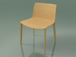 Stuhl 2087 (4 Holzbeine, ohne Polsterung, natürliche Eiche)