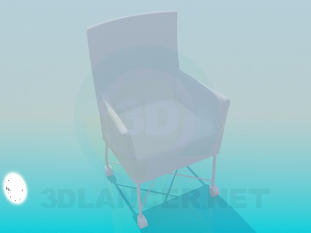 3d model Armchair on wheels - preview