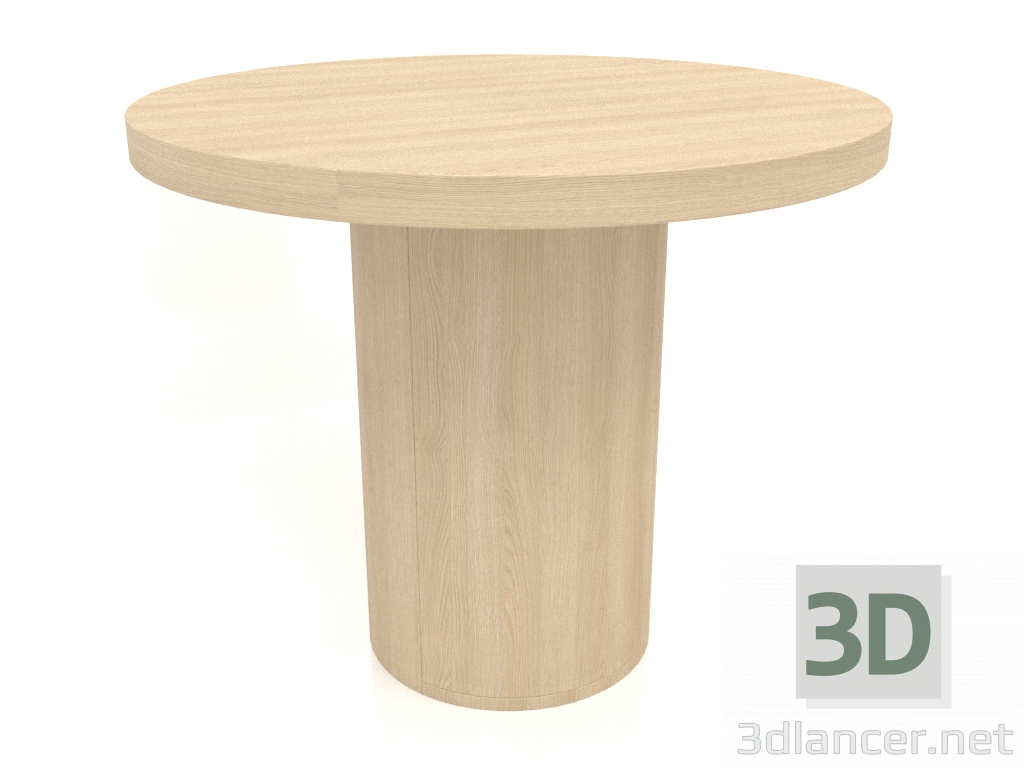 3D modeli Yemek masası DT 011 (D=900x750, ahşap beyazı) - önizleme