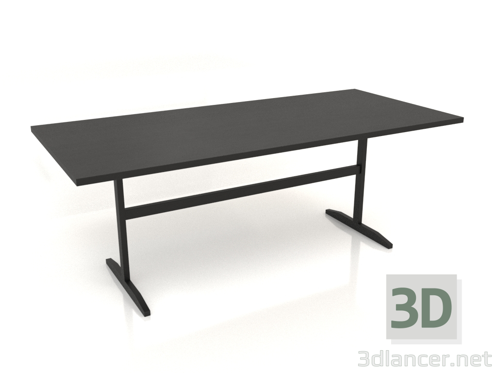 3D Modell Esstisch DT 12 (2000x900x750, Holz schwarz) - Vorschau