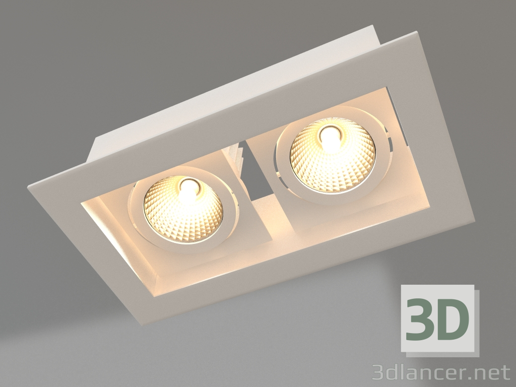 3d model Lámpara CL-KARDAN-S180x102-2x9W Día (WH, 38 grados) - vista previa