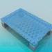3D modeli Sehpa cam mat yüzeyli - önizleme
