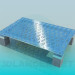 3D modeli Sehpa cam mat yüzeyli - önizleme