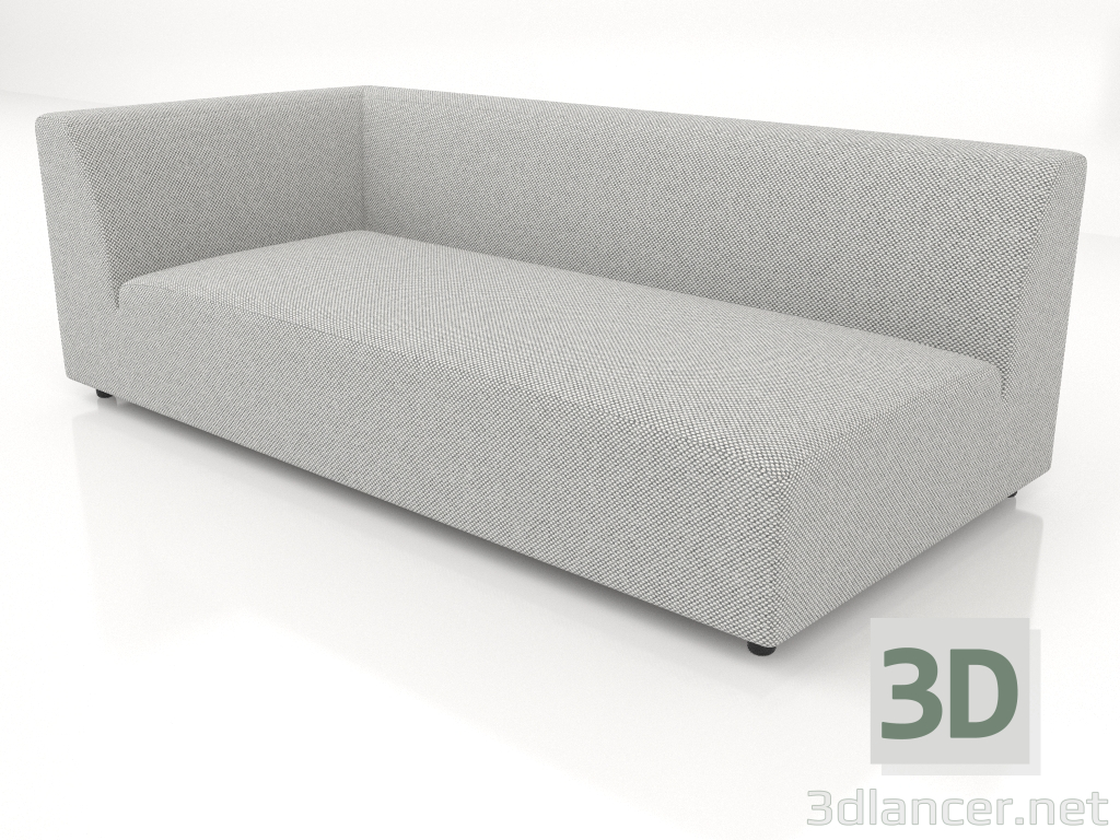 3D modeli Köşe kanepe modülü (XL) 193 sola uzatılmış - önizleme