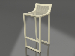 High stool with a high back (Gold)