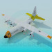 3d model Hercules military aircraft - preview