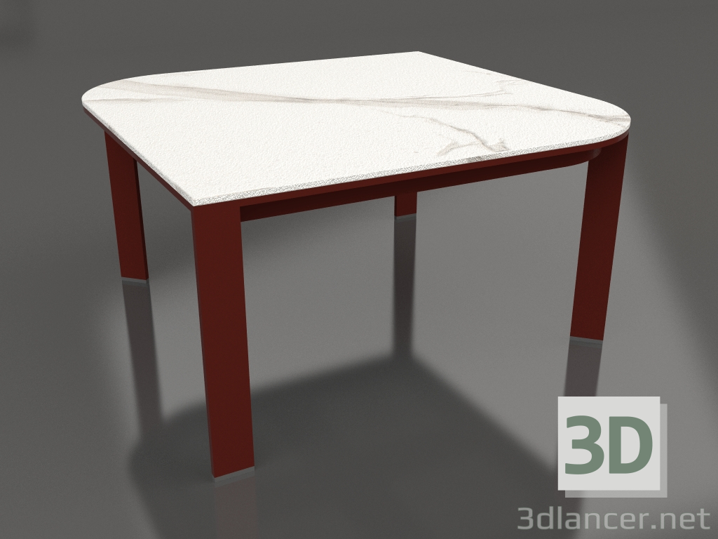 3 डी मॉडल कॉफ़ी टेबल 70 (वाइन रेड) - पूर्वावलोकन