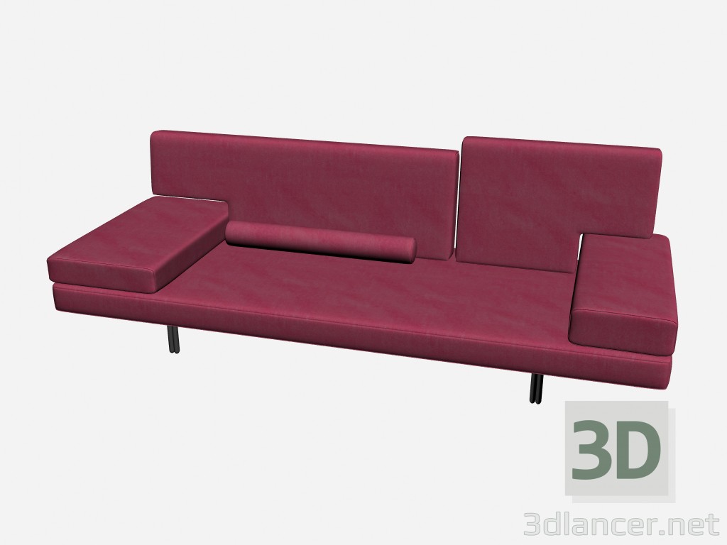 modèle 3D Ligne de canapé aile - preview