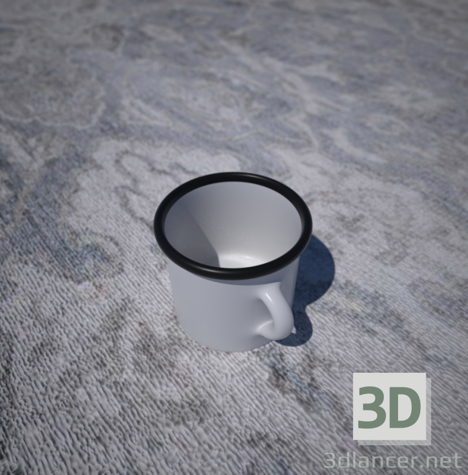 3D modeli Kupa (fincan) yürüyen, emaye (250-300g) - önizleme